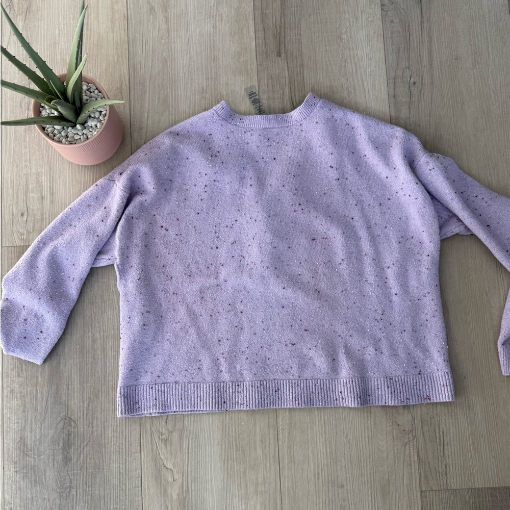 Lou & Grey Women’s Lavender Speckled loungewear cozy sweater size Small - Picture 2 of 5